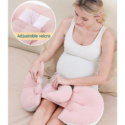 PANGDUBE Pregnancy Pillow with 1pc Free An Auxiliary Pillow Cotton Waist Support Pillow for Pregnant Women Sleeping Body Pillow