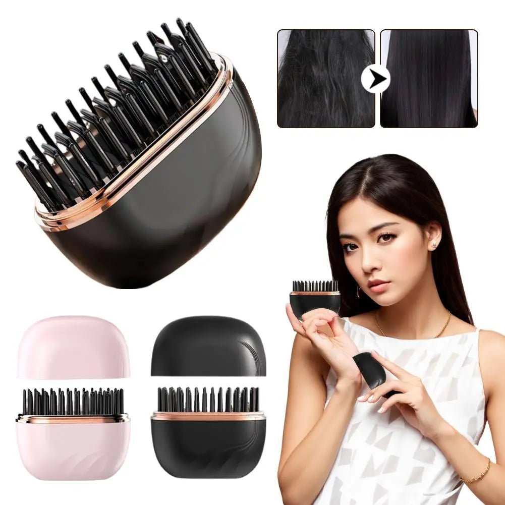 Wireless Negative Ion Straight Hair Comb Mini Portable Longlasting Fluffy Home Straight Hair Comb Hair Styling Hair Straightener