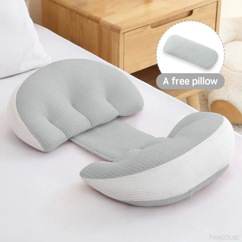 PANGDUBE Pregnancy Pillow with 1pc Free An Auxiliary Pillow Cotton Waist Support Pillow for Pregnant Women Sleeping Body Pillow
